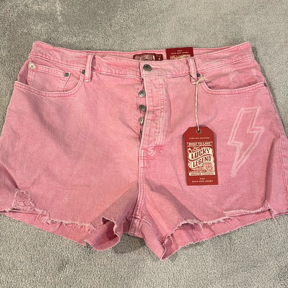 Women’s Lucky Brand Pink AC/DC lightening Shorts